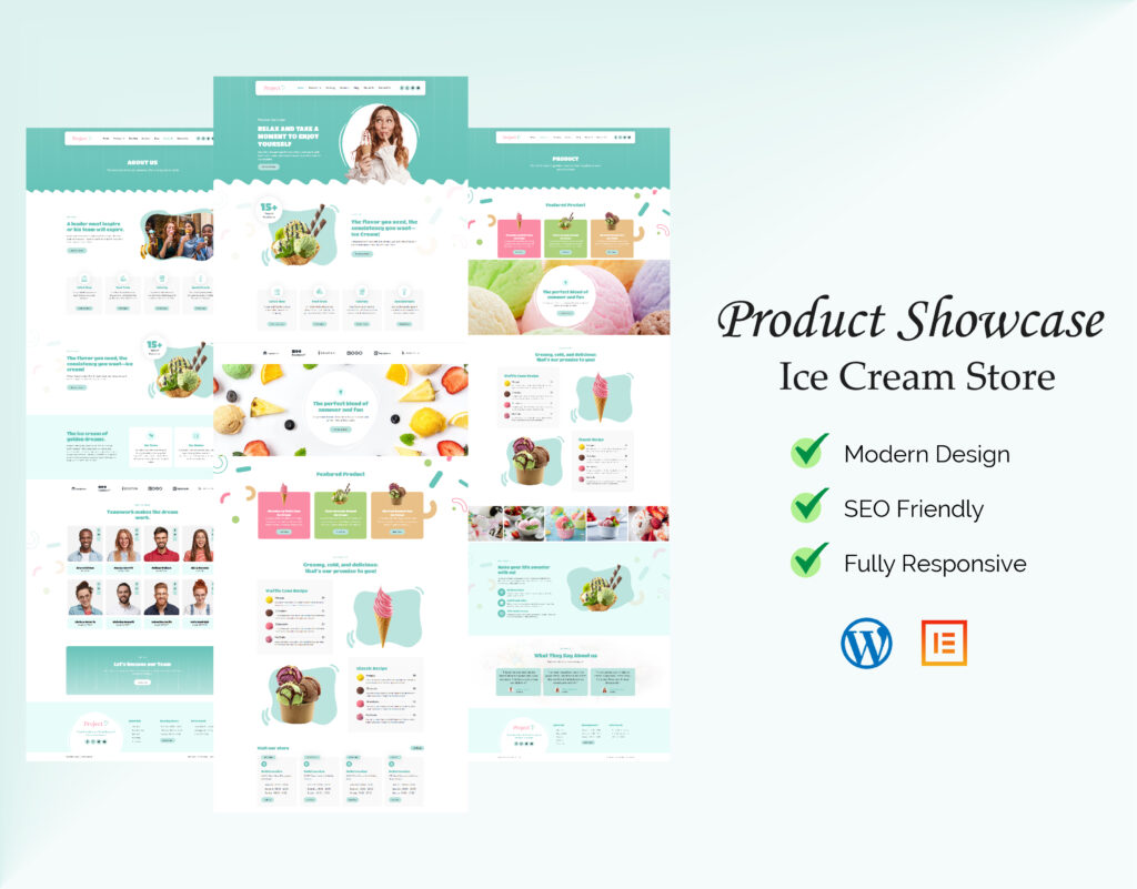 Product Showcase Website (Ice Cream Shop)